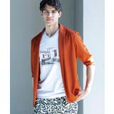 オレンジ | ショールカラーカーディガン | MK MICHEL KLEIN homme