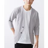 ライトグレー | ノーカラーカーディガン / バックハニカム | MK MICHEL KLEIN homme