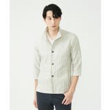 アイボリー(80) | スタンドカラージャケット / リネンワッシャー七分袖 | MK MICHEL KLEIN homme