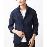ネイビー | 【洗える】ヨウリュウワッシャースタンドジャケット | MK MICHEL KLEIN homme