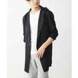ブラック | 【洗える】AIRY DOTS-2フーディメッシュコーディガン | MK MICHEL KLEIN homme