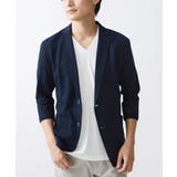 ネイビー | サッカージャージ ジャーディガン | MK MICHEL KLEIN homme