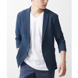 ネイビー | 【大きいサイズあり】ジャーディガン / ラダーストライプ | MK MICHEL KLEIN homme