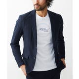 ネイビー | リネンタッチ楊柳 テーラードジャケット セットアップ対応 | MK MICHEL KLEIN homme