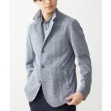 ブルー | コンバーチブルジャケット 綿麻混RIRANCHA | MK MICHEL KLEIN homme