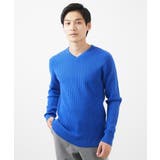 【洗濯機で洗える/全5色展開】Vネックニット/バイヤスへリンボン | MK MICHEL KLEIN homme | 詳細画像6