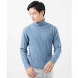 【洗濯機で洗える/大きいサイズあり】タートルニット/ステアストライプ | MK MICHEL KLEIN homme | 詳細画像9 