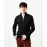 ブラック | 【洗濯機で洗える/毛玉になりにくい】ドライバーズニットカーディガン | MK MICHEL KLEIN homme