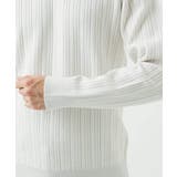 【Vネック/洗濯機で洗える】ランダムタック ストライプニット | MK MICHEL KLEIN homme | 詳細画像12