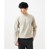 【洗濯機で洗える】モックネックニット / ランダムタックストライプ | MK MICHEL KLEIN homme | 詳細画像2