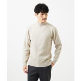 【洗濯機で洗える】モックネックニット / ランダムタックストライプ | MK MICHEL KLEIN homme | 詳細画像5