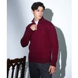 【洗える/リサイクル糸使用】ハーフジップニット / ミックスヘリンボン | MK MICHEL KLEIN homme | 詳細画像2 