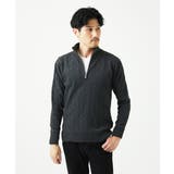 【洗える/リサイクル糸使用】ハーフジップニット / ミックスヘリンボン | MK MICHEL KLEIN homme | 詳細画像5 