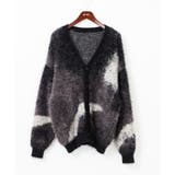 ブラック | マーブルシャギーカーディガン | MK MICHEL KLEIN homme