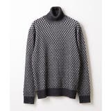 ダークグレー(93) | タートルネックニット / ツイルへリンボン | MK MICHEL KLEIN homme