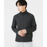 ダークグレー(93) | ラインタートルニット | MK MICHEL KLEIN homme