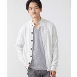 ライトグレー(91) | スタンドカーディガン / ツイルへリンボン | MK MICHEL KLEIN homme