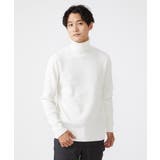 ライトグレー(91) | タートルネックニット / ツイルへリンボン | MK MICHEL KLEIN homme