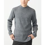 グレー | モックネックニット/綿タッチポリエステル | MK MICHEL KLEIN homme