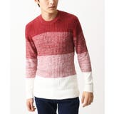 オレンジ | 【洗える】クルーネックニット / フェザーモールヤーン | MK MICHEL KLEIN homme