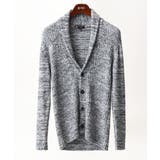 グレー | 【洗える】ショールカラーカーディガン / フェザーモールヤーン | MK MICHEL KLEIN homme