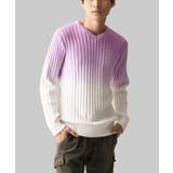 【残りわずか/天然素材使用/洗える】グラデーションケーブルニット | MK MICHEL KLEIN homme | 詳細画像1 