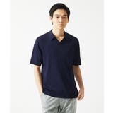 【洗える】リネンタッチハリヌキニットポロシャツ | MK MICHEL KLEIN homme | 詳細画像5