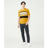 マスタード(26) | 大人のニットソー / パネルボーダー | MK MICHEL KLEIN homme