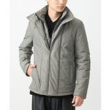 グレー | 【限定展開】フェイクレイヤード中綿ブルゾン/ビンテージワッシャー | MK MICHEL KLEIN homme