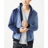 ライトブルー | 【洗える】切り替えパーカー/マイクロベロア | MK MICHEL KLEIN homme