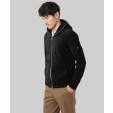 ブラック | 【洗える/ストレッチ】ワッフルベロア ジップパーカー | MK MICHEL KLEIN homme