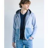 ライトブルー | 【洗える】スエードジャージ / フェイクレイヤードパーカー | MK MICHEL KLEIN homme