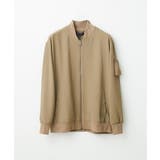 カーキ(36) | MA-1ブルゾン / ストレッチバックサテン | MK MICHEL KLEIN homme