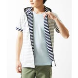 ネイビー | 【吸水性・伸縮性◎】バッグリップボーダーパーカー | MK MICHEL KLEIN homme