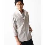 【洗える】 リネンタッチミリタリー七分袖シャツ | MK MICHEL KLEIN homme | 詳細画像10