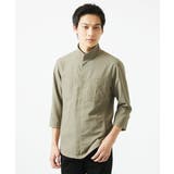 【洗える】 リネンタッチミリタリー七分袖シャツ | MK MICHEL KLEIN homme | 詳細画像6