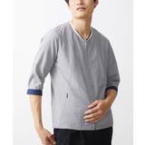 グレー | 【残りわずか】7分袖ノーカラーブルゾン | MK MICHEL KLEIN homme