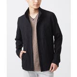 ブラック | 【洗える】楊柳ワッシャーミリタリーブルゾン | MK MICHEL KLEIN homme