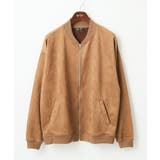 ベージュ | MA-1ブルゾン / ポンチスエードジャージ | MK MICHEL KLEIN homme