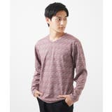 【大きいサイズあり】Vネック長袖カットソー/ストームジャガード | MK MICHEL KLEIN homme | 詳細画像2
