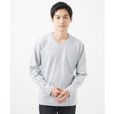【大きいサイズあり】Vネック長袖カットソー/ストームジャガード | MK MICHEL KLEIN homme | 詳細画像5
