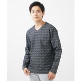 【大きいサイズあり】Vネック長袖カットソー/ストームジャガード | MK MICHEL KLEIN homme | 詳細画像8