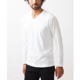 Vネック長袖カットソー / ストライプへリンボンリンクス | MK MICHEL KLEIN homme | 詳細画像11