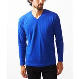 Vネック長袖カットソー / ストライプへリンボンリンクス | MK MICHEL KLEIN homme | 詳細画像3