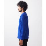Vネック長袖カットソー / ストライプへリンボンリンクス | MK MICHEL KLEIN homme | 詳細画像4