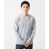【大きいサイズあり】Vネック長袖カットソー/ダブルストライプ | MK MICHEL KLEIN homme | 詳細画像7
