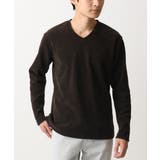ブラウン | Vネックカットソー / モールケーブル | MK MICHEL KLEIN homme