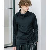 ブラック | ハイネックカットソー/シルキーポンチ | MK MICHEL KLEIN homme