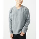 グレー | Vネックカットソー/フクレジャガード | MK MICHEL KLEIN homme