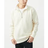 アイボリー | ハーフジッププルオーバー/イントレチャートフクレジャガード | MK MICHEL KLEIN homme